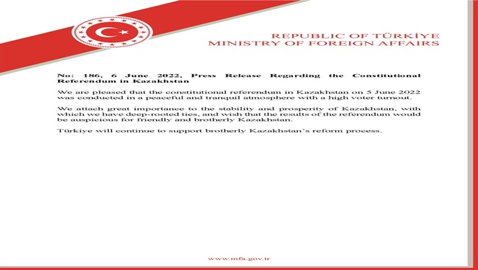 Press Release Regarding the Constitutional Referendum in Kazakhstan