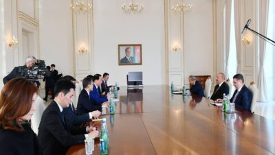 İlham Aliyev, Kore Cumhuriyeti Ticaret ve Sanayi Odası Başkanı başkanlığındaki heyeti kabul etti