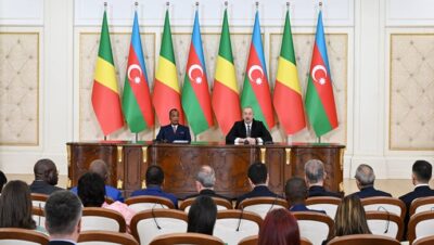 Azerbaycan ve Kongo Cumhurbaşkanları basına açıklamalarda bulundu